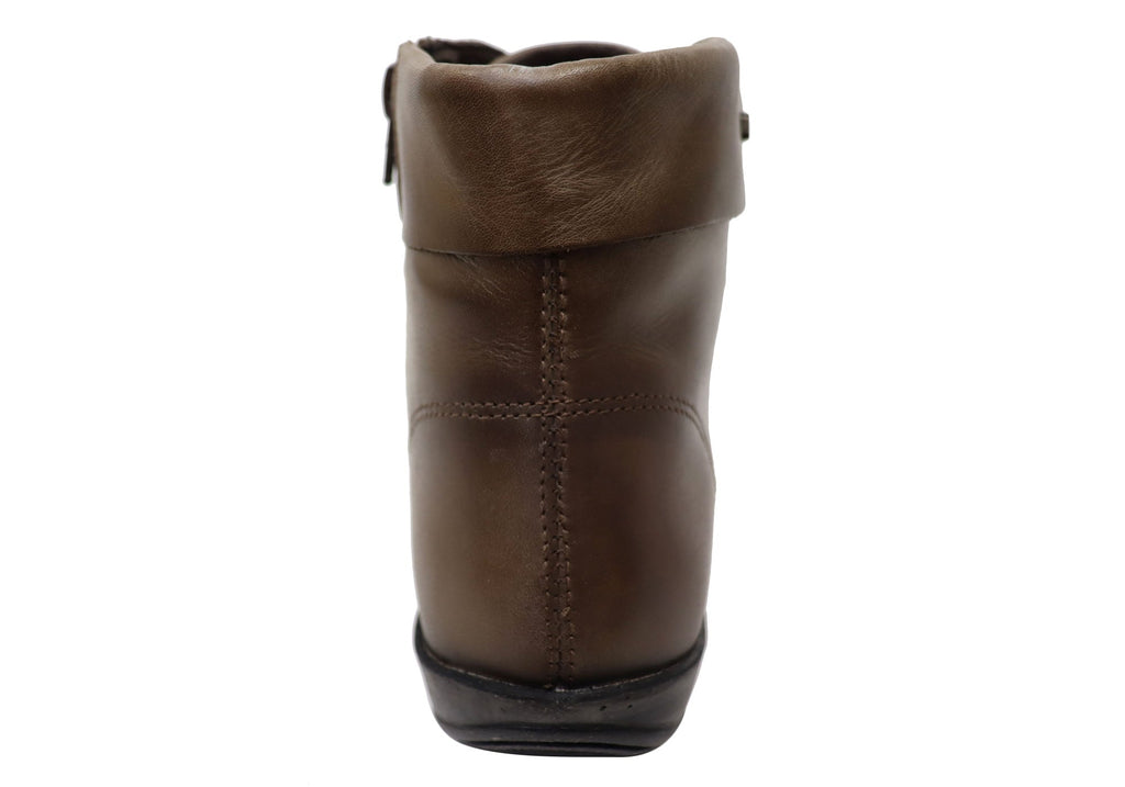 Marie Womens Comfortable Leather Ankle Boots Made In Brazil