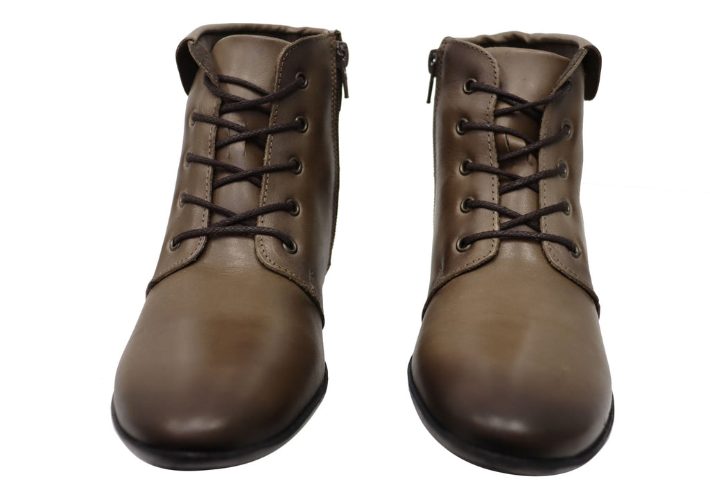 Marie Womens Comfortable Leather Ankle Boots Made In Brazil