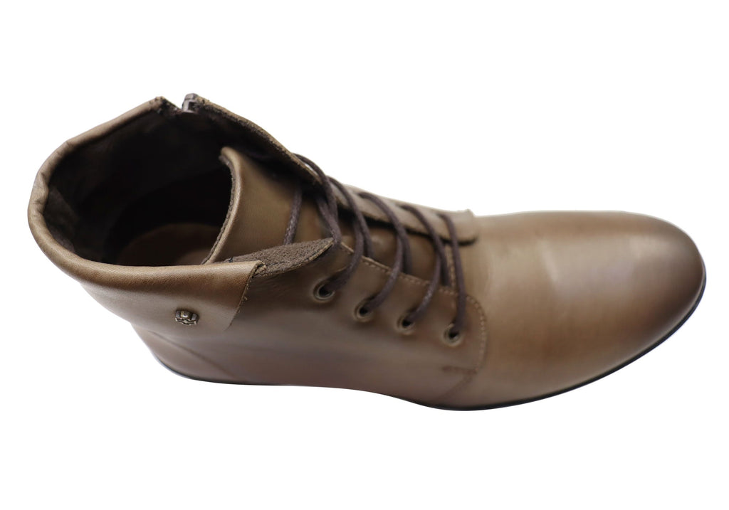 Marie Womens Comfortable Leather Ankle Boots Made In Brazil