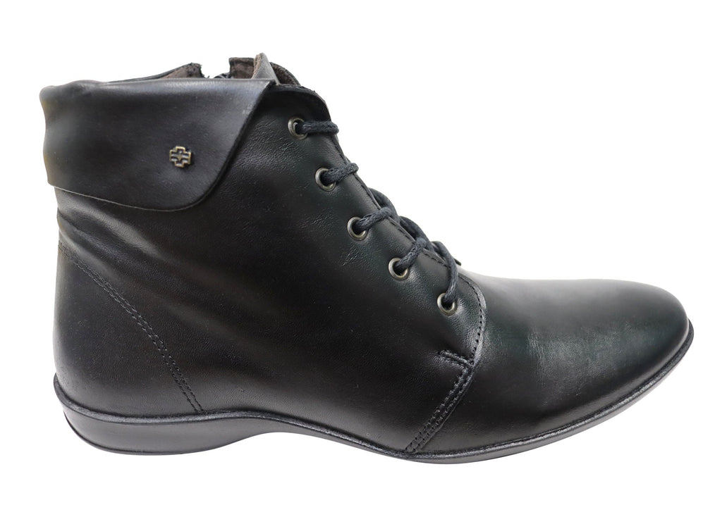 Marie Womens Comfortable Leather Ankle Boots Made In Brazil