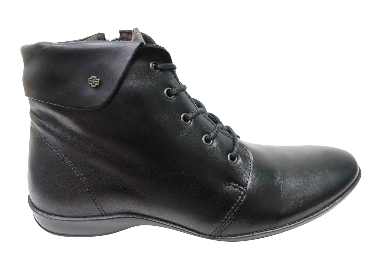 Marie Womens Comfortable Leather Ankle Boots Made In Brazil
