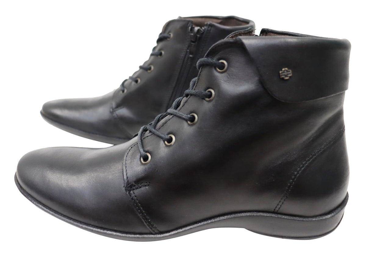 Marie Womens Comfortable Leather Ankle Boots Made In Brazil