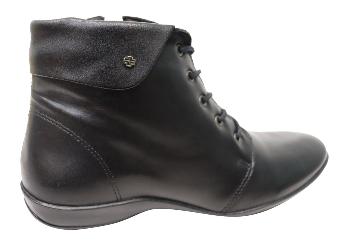 Marie Womens Comfortable Leather Ankle Boots Made In Brazil