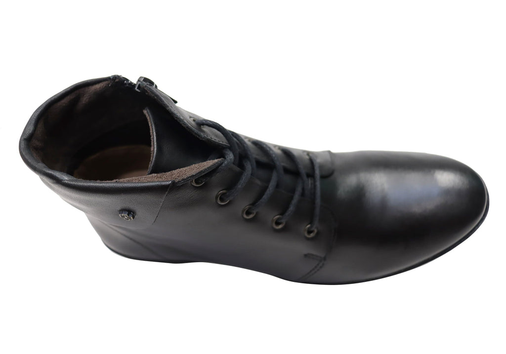 Marie Womens Comfortable Leather Ankle Boots Made In Brazil
