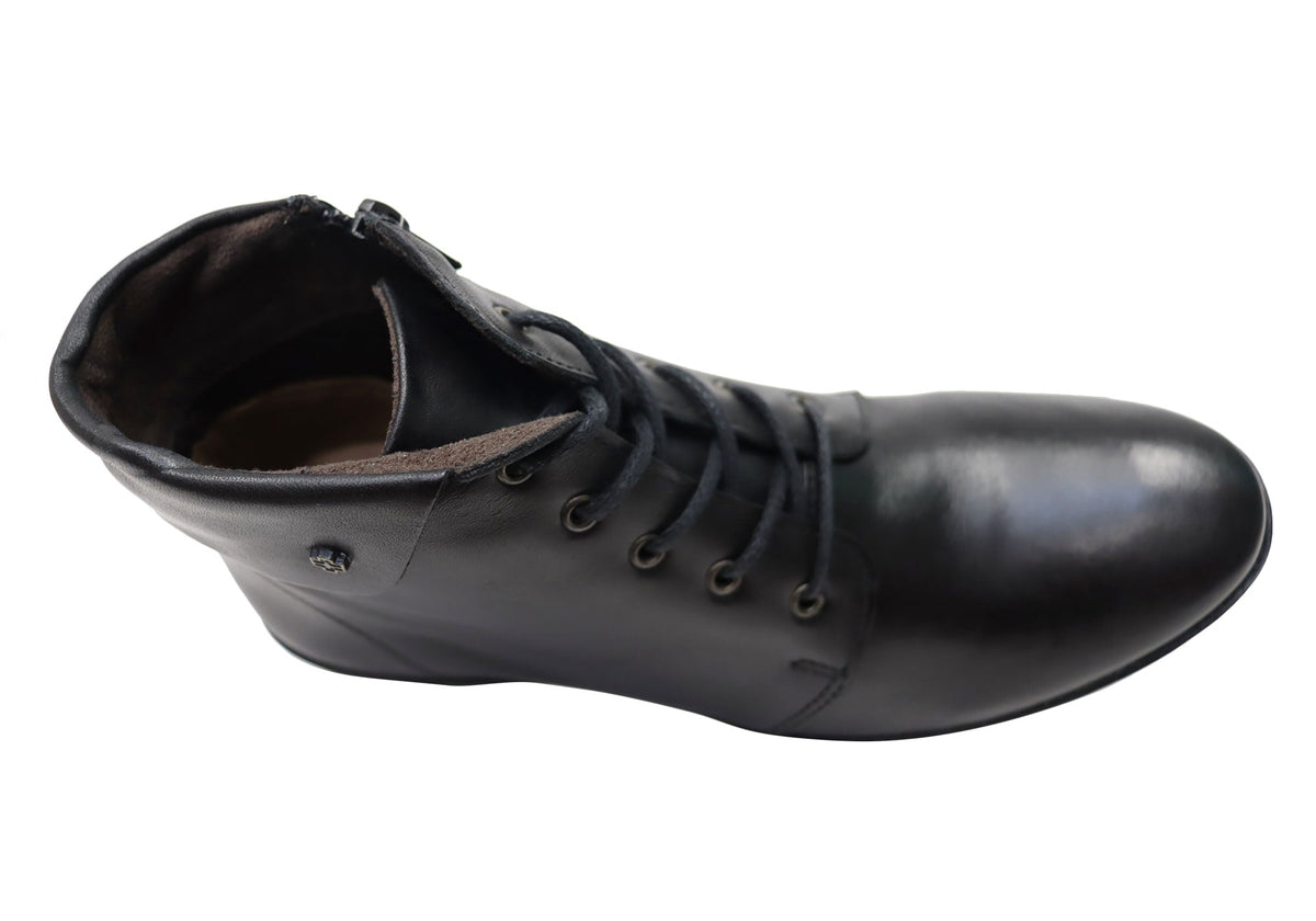 Marie Womens Comfortable Leather Ankle Boots Made In Brazil