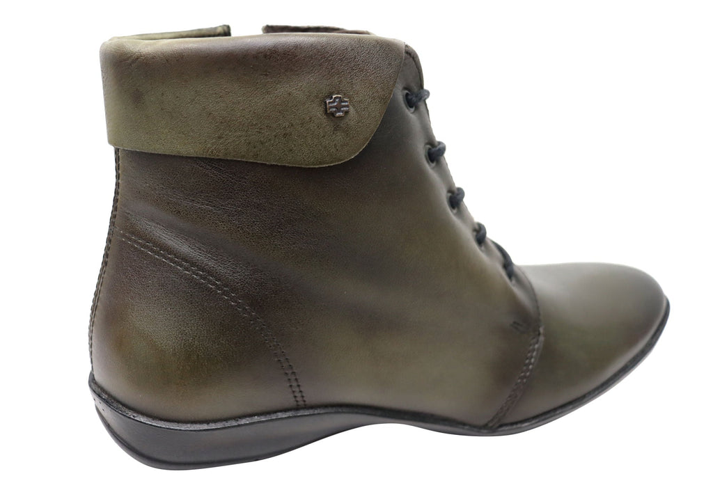 Marie Womens Comfortable Leather Ankle Boots Made In Brazil