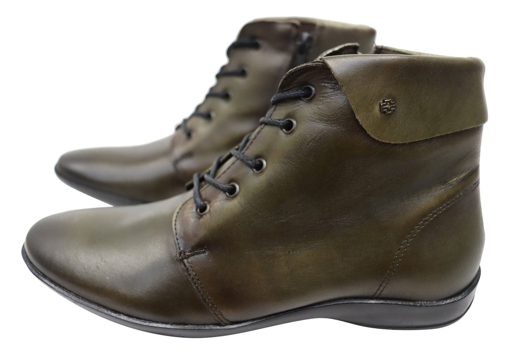 Marie Womens Comfortable Leather Ankle Boots Made In Brazil