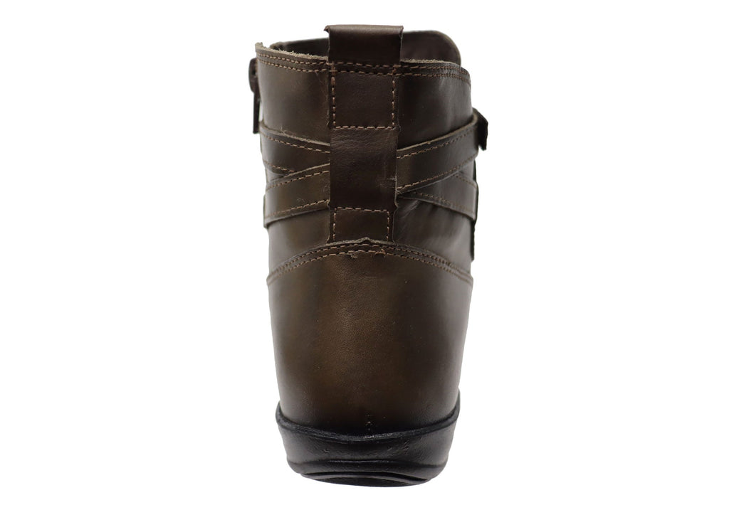 Lane Womens Comfortable Leather Ankle Boots Made In Brazil
