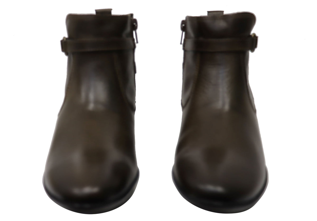 Lane Womens Comfortable Leather Ankle Boots Made In Brazil