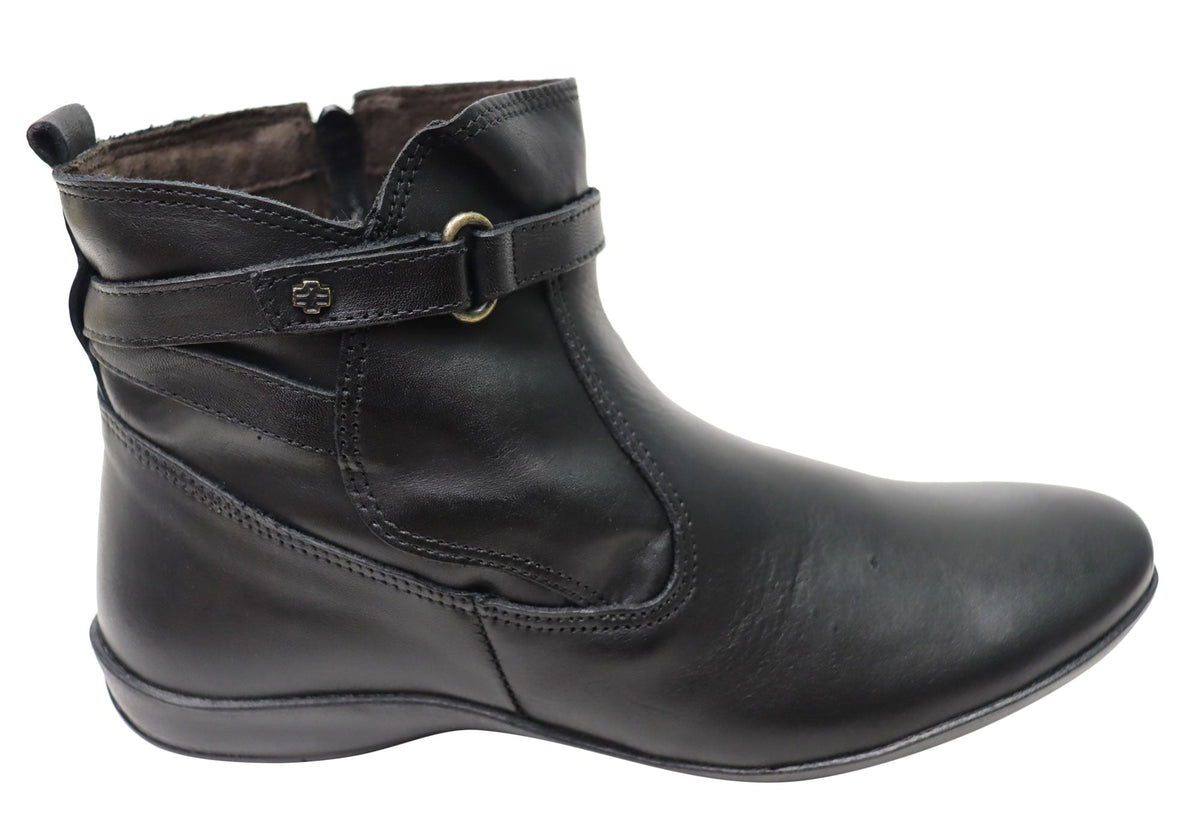 Lane Womens Comfortable Leather Ankle Boots Made In Brazil