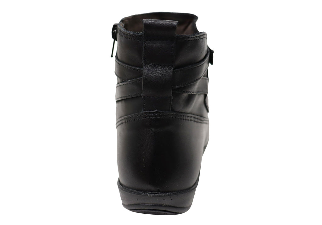 Lane Womens Comfortable Leather Ankle Boots Made In Brazil