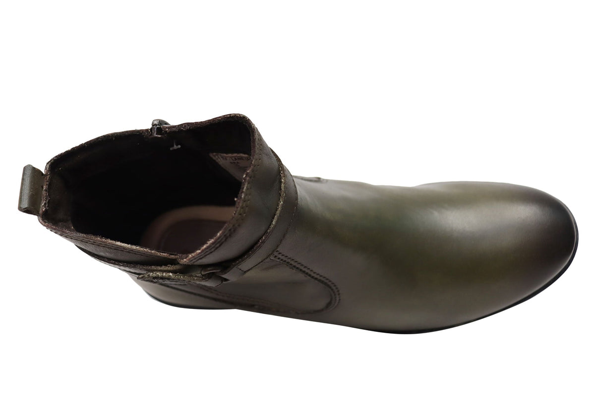 Lane Womens Comfortable Leather Ankle Boots Made In Brazil