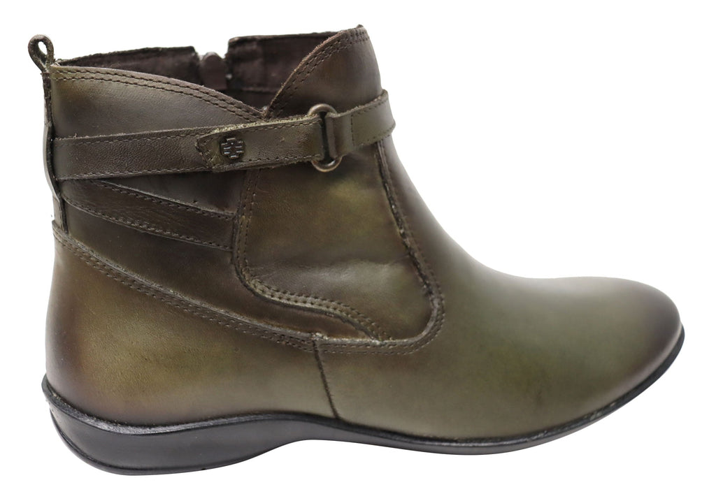Lane Womens Comfortable Leather Ankle Boots Made In Brazil