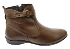 Lane Womens Comfortable Leather Ankle Boots Made In Brazil