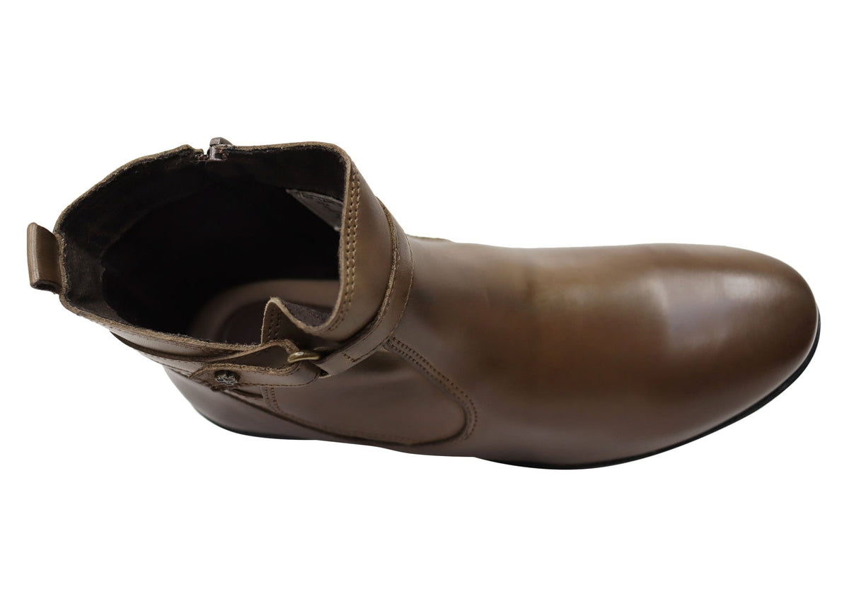 Lane Womens Comfortable Leather Ankle Boots Made In Brazil
