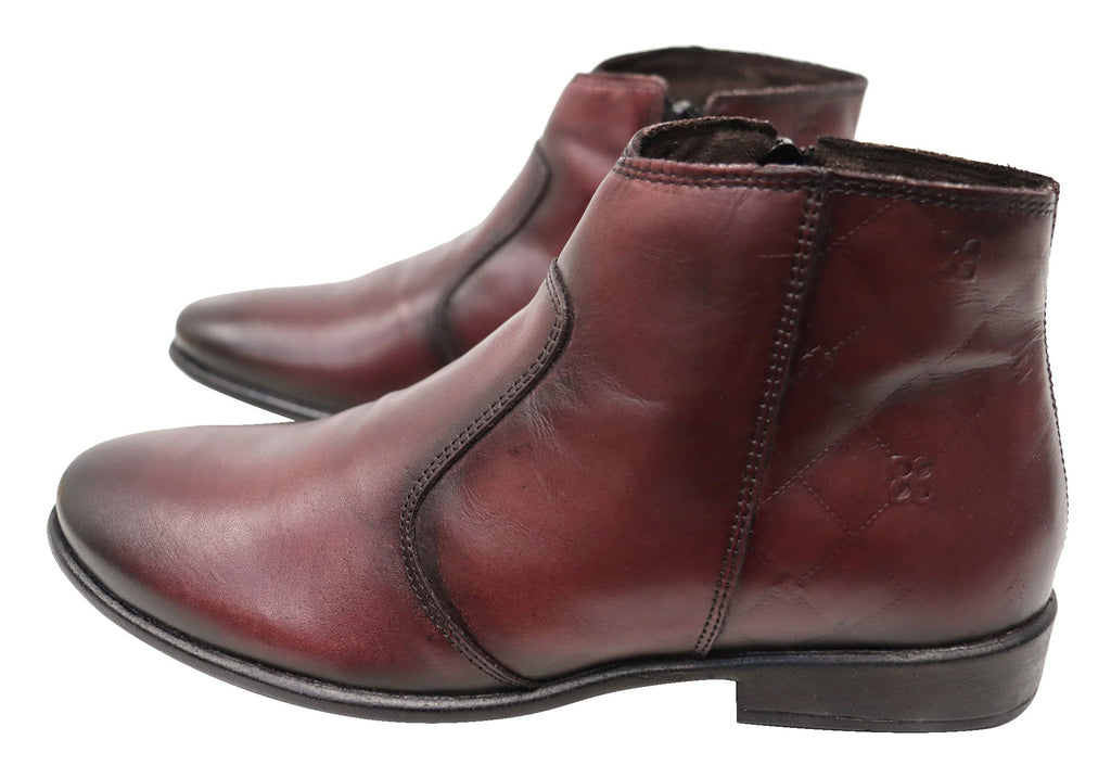 Morgan Womens Comfortable Leather Ankle Boots Made In Brazil