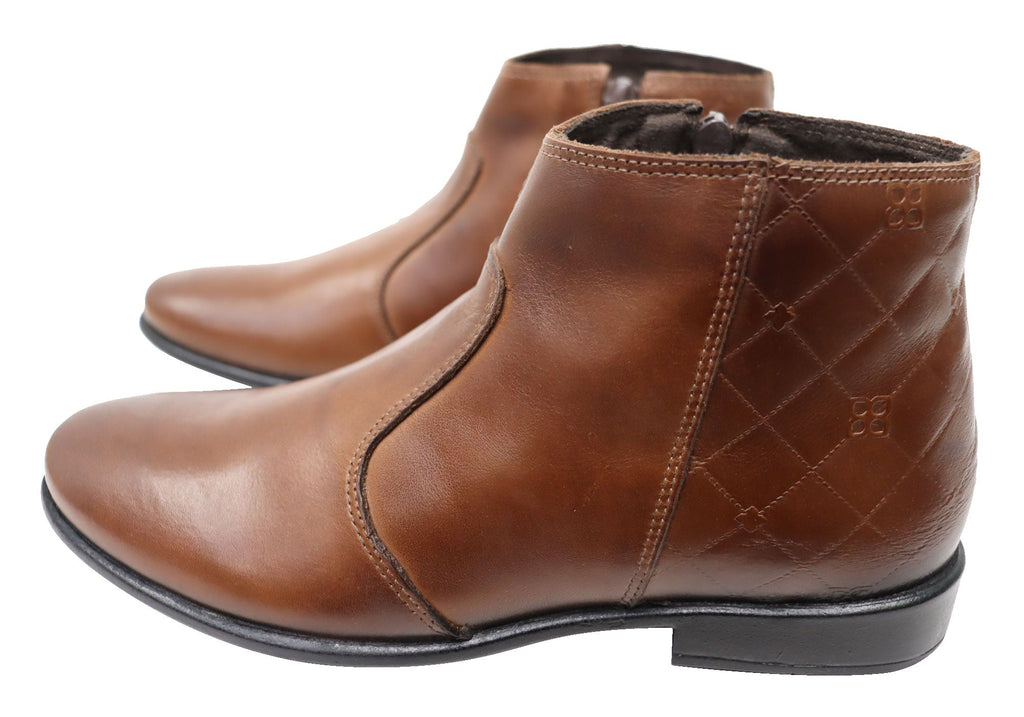 Morgan Womens Comfortable Leather Ankle Boots Made In Brazil