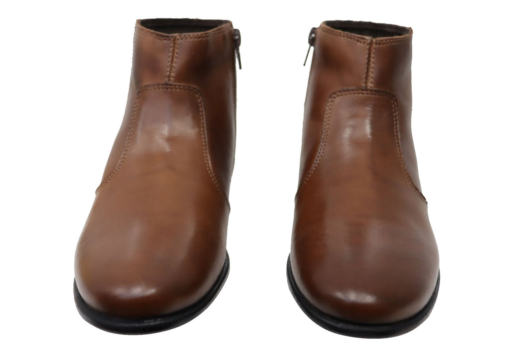 Morgan Womens Comfortable Leather Ankle Boots Made In Brazil