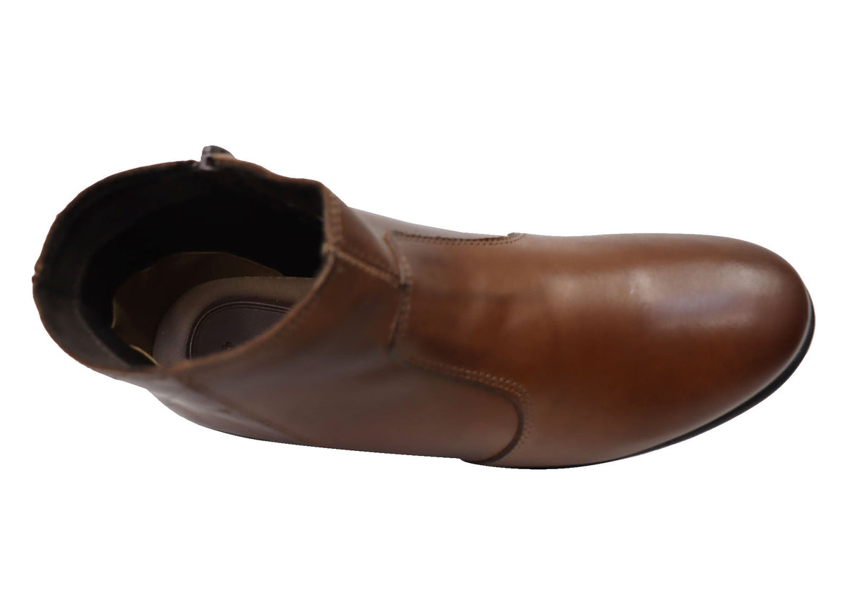 Morgan Womens Comfortable Leather Ankle Boots Made In Brazil