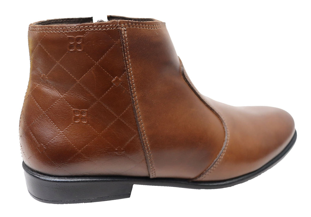Morgan Womens Comfortable Leather Ankle Boots Made In Brazil