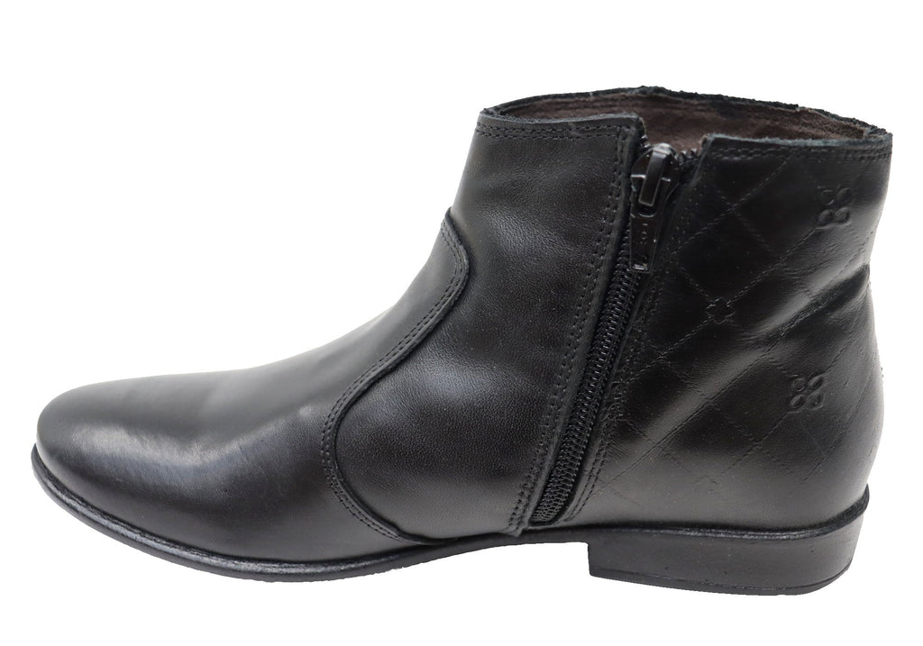 Morgan Womens Comfortable Leather Ankle Boots Made In Brazil