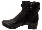Delinat Womens Extra Wide Fit Comfortable Leather Ankle Boots