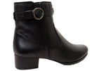 Delinat Womens Extra Wide Fit Comfortable Leather Ankle Boots