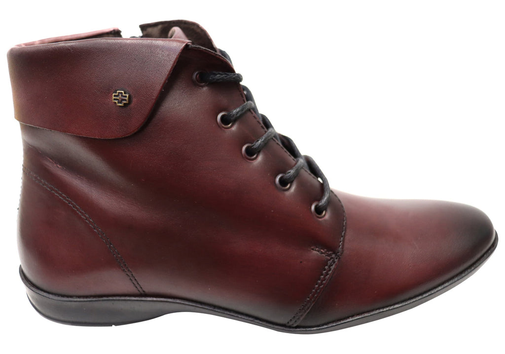 Marie Womens Comfortable Leather Ankle Boots Made In Brazil