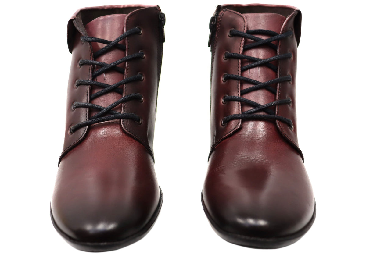 Marie Womens Comfortable Leather Ankle Boots Made In Brazil