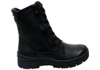 Darraya Womens Wide Fit Comfortable Leather Ankle Boots
