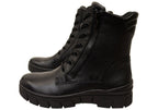 Darraya Womens Wide Fit Comfortable Leather Ankle Boots