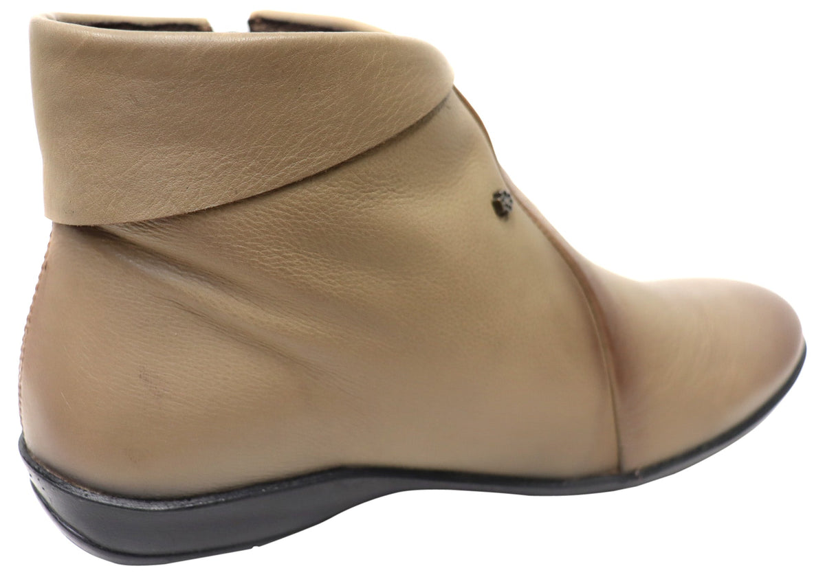 Lotty Womens Comfortable Leather Ankle Boots Made In Brazil