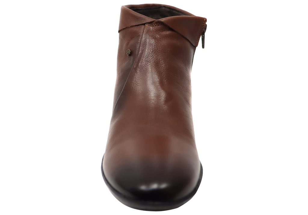 Lotty Womens Comfortable Leather Ankle Boots Made In Brazil