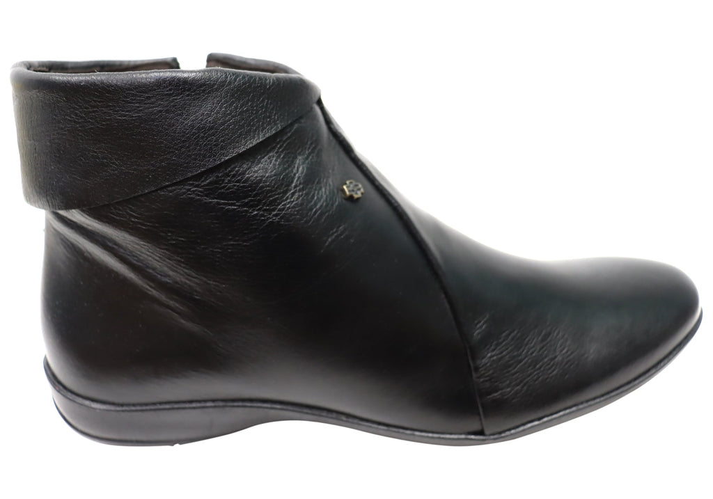 Lotty Womens Comfortable Leather Ankle Boots Made In Brazil