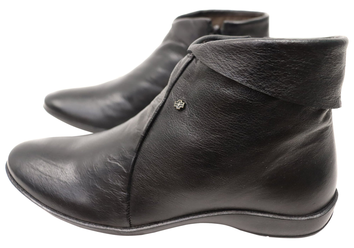 Lotty Womens Comfortable Leather Ankle Boots Made In Brazil