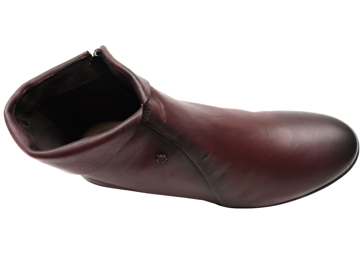 Lotty Womens Comfortable Leather Ankle Boots Made In Brazil