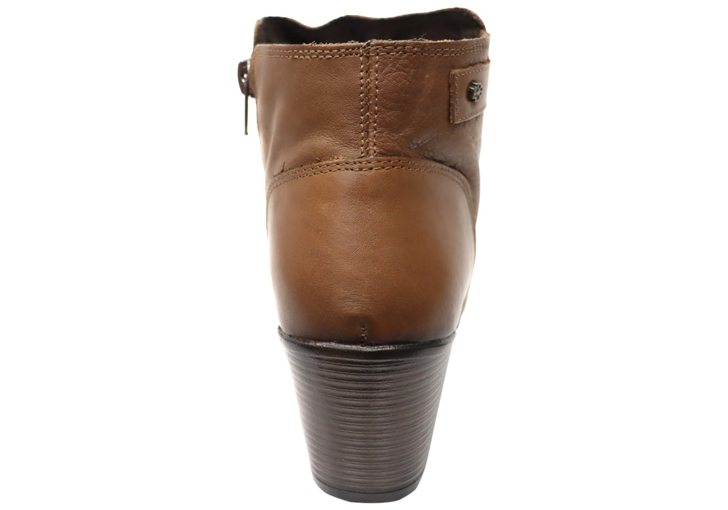 Brooke Womens Comfortable Leather Ankle Boots Made In Brazil