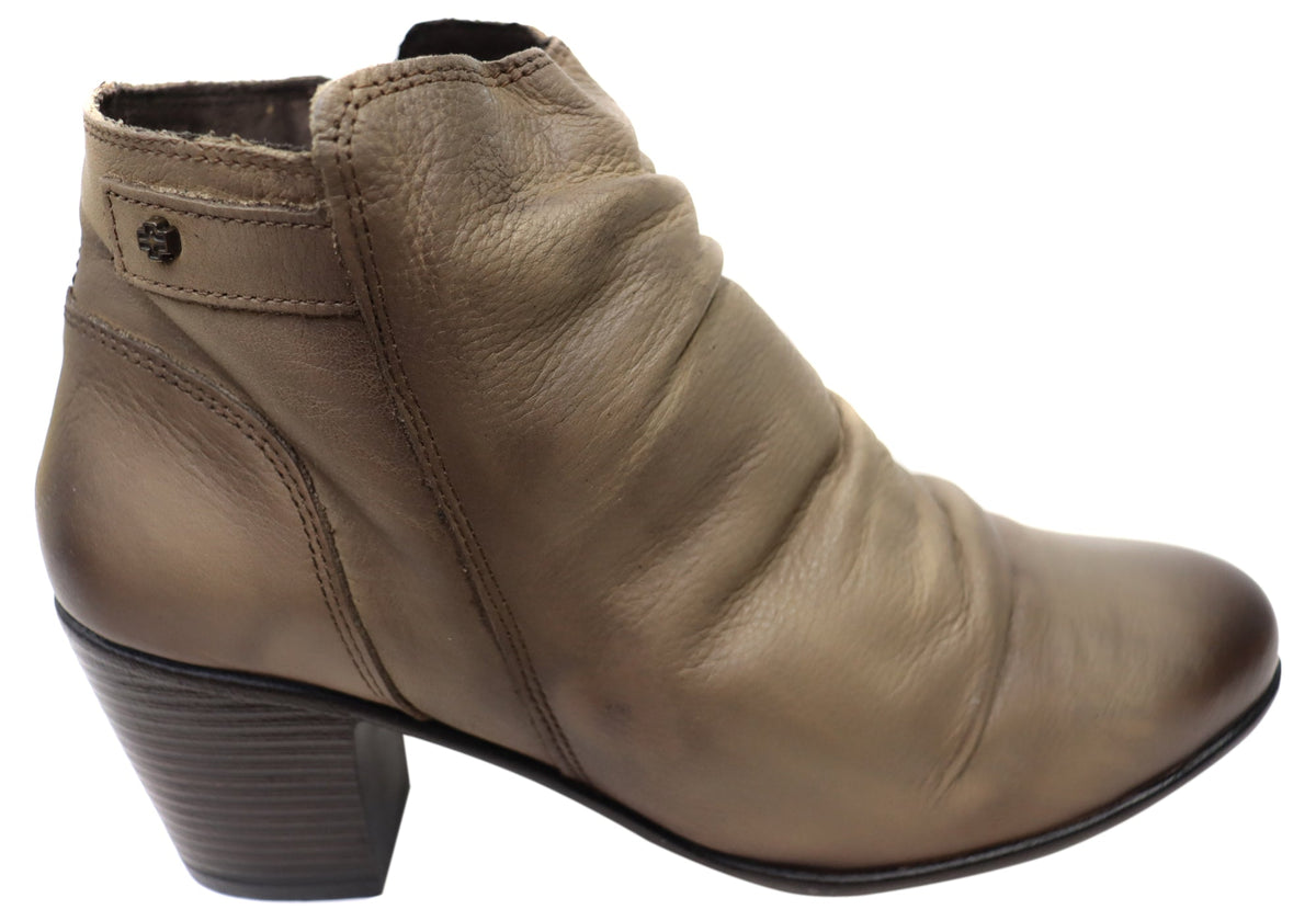 Brooke Womens Comfortable Leather Ankle Boots Made In Brazil