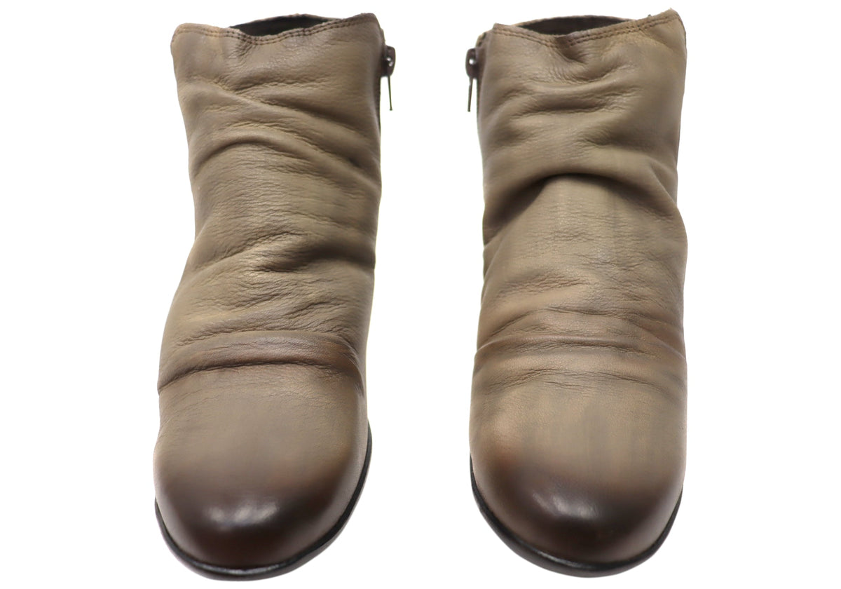Brooke Womens Comfortable Leather Ankle Boots Made In Brazil