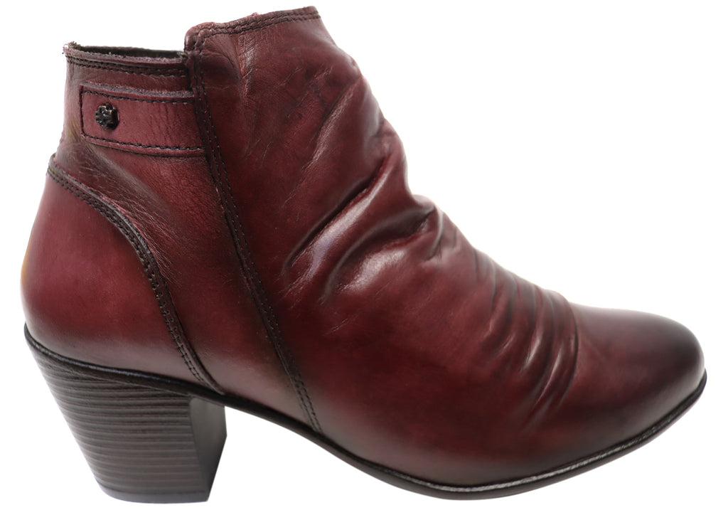 Brooke Womens Comfortable Leather Ankle Boots Made In Brazil