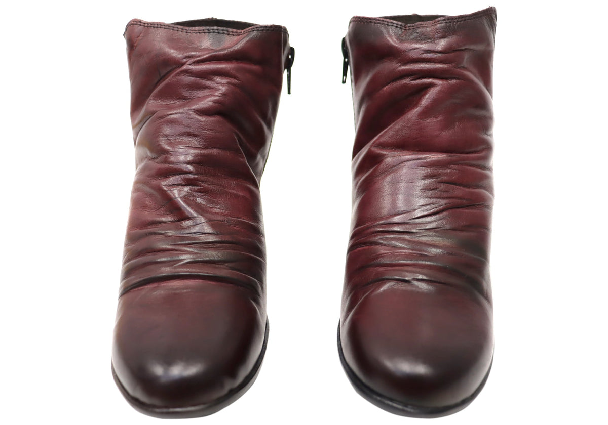Brooke Womens Comfortable Leather Ankle Boots Made In Brazil