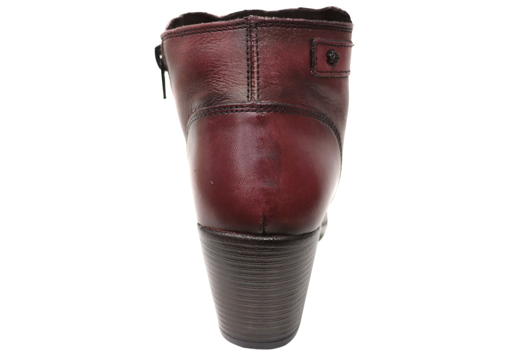 Brooke Womens Comfortable Leather Ankle Boots Made In Brazil