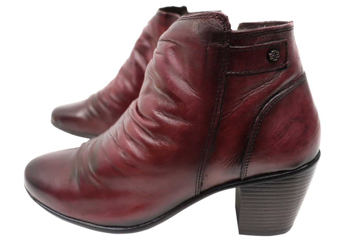Brooke Womens Comfortable Leather Ankle Boots Made In Brazil