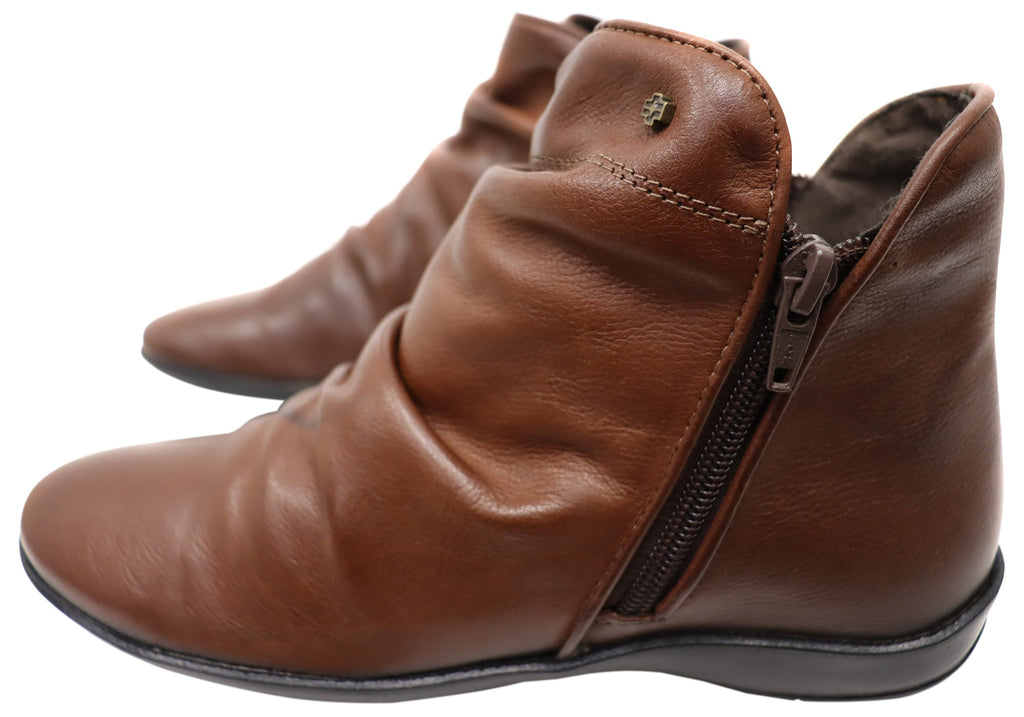 Linda Womens Comfortable Leather Ankle Boots Made In Brazil