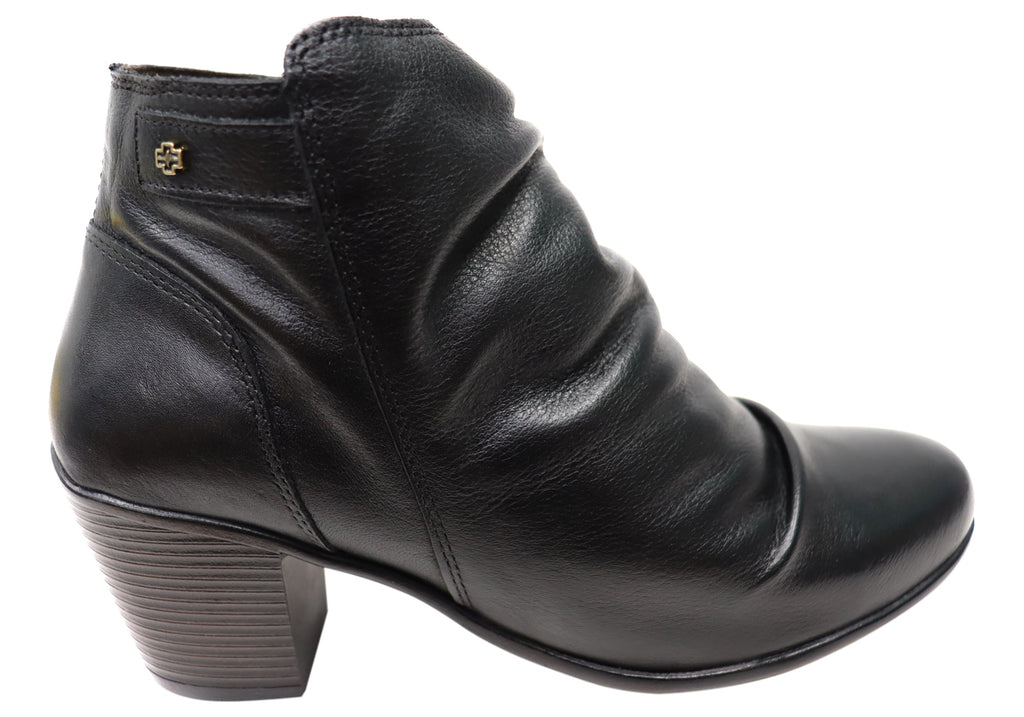 Brooke Womens Comfortable Leather Ankle Boots Made In Brazil
