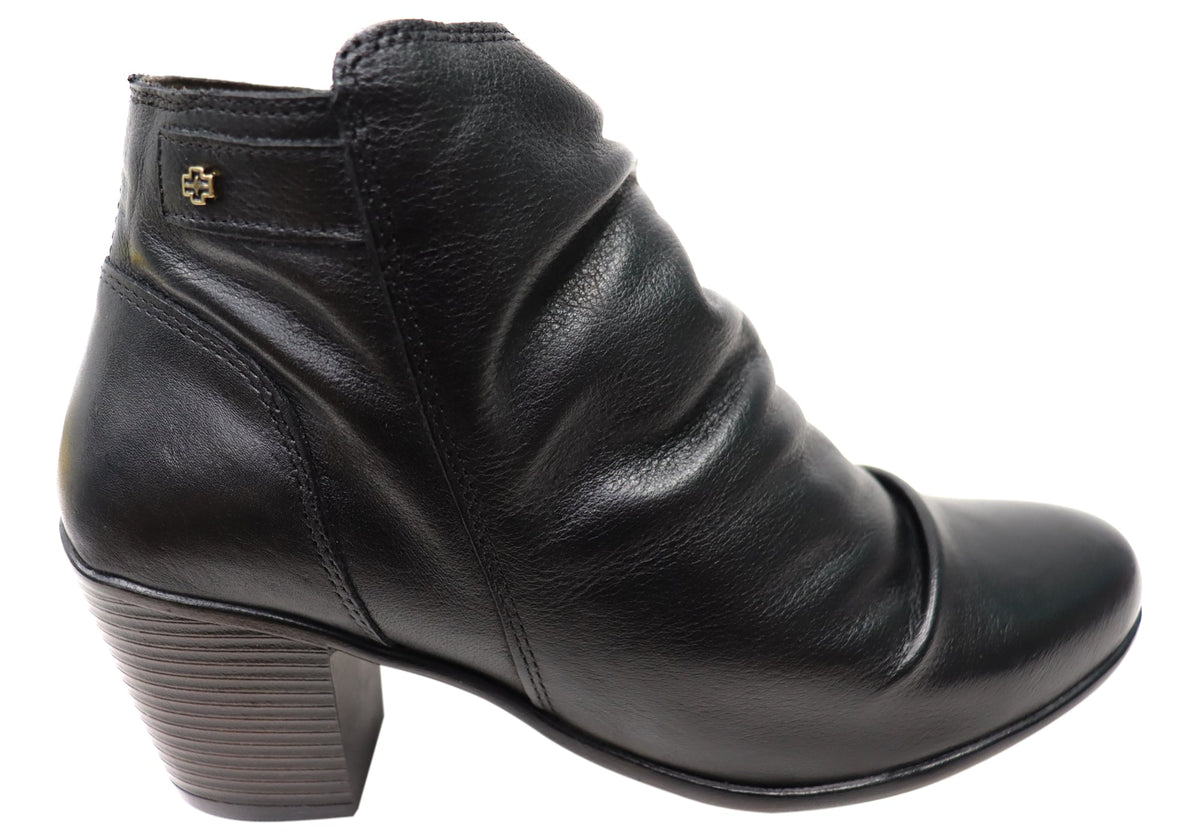 Brooke Womens Comfortable Leather Ankle Boots Made In Brazil