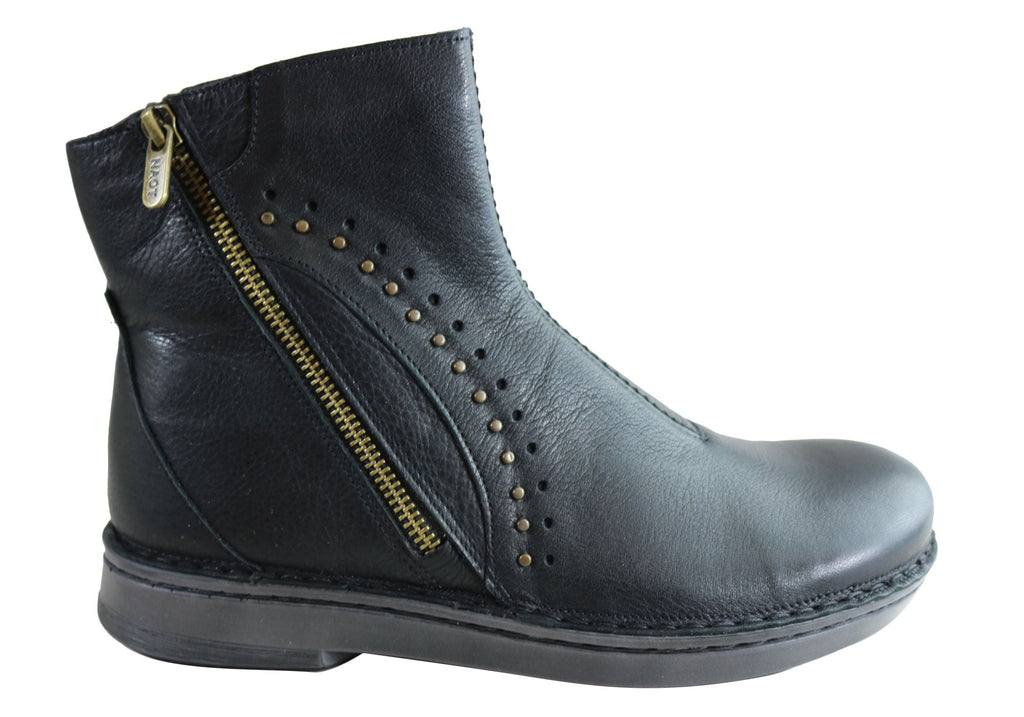 Cetona Womens Wide Leather Comfortable Supportive Ankle Boots