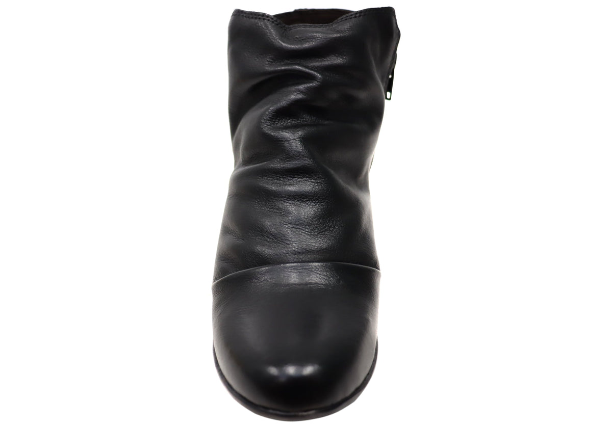 Brooke Womens Comfortable Leather Ankle Boots Made In Brazil