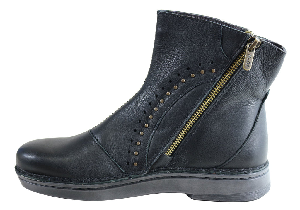 Cetona Womens Wide Leather Comfortable Supportive Ankle Boots