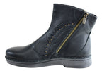 Cetona Womens Wide Leather Comfortable Supportive Ankle Boots